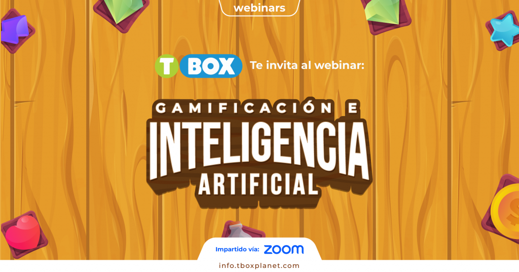 Gamificación e inteligencia artificial, invitación a webinar TBox